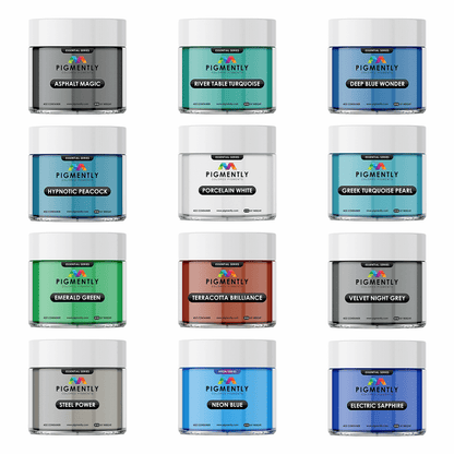 12 Color Bundle of Epoxy Powder Pigments