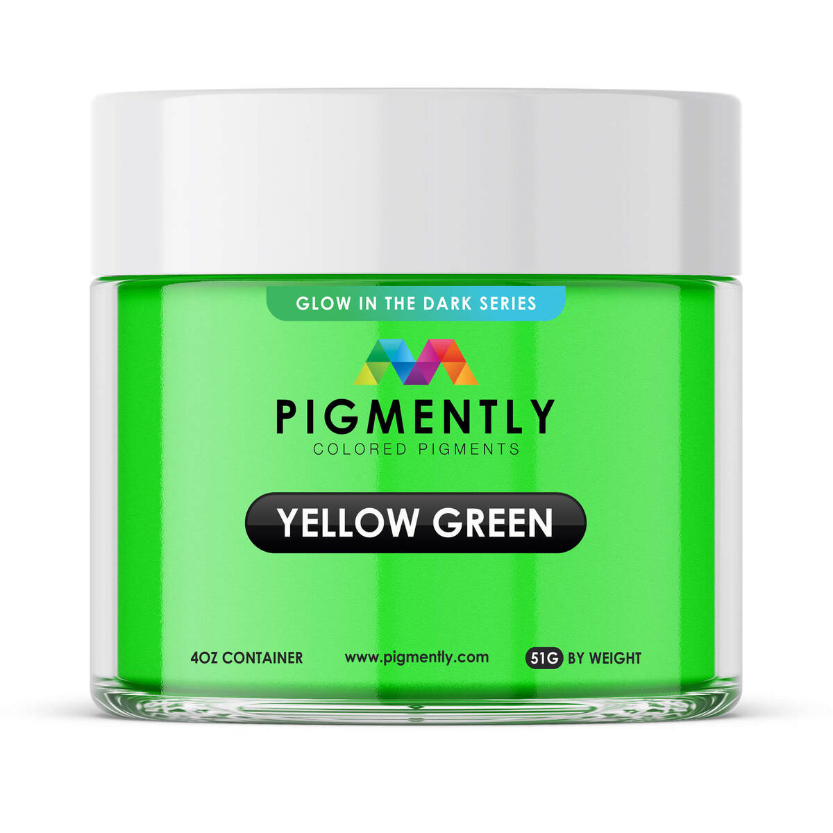 Pigmently Glow Yellow Green Mica Powder