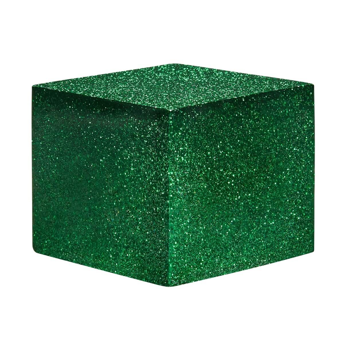 Glitter-Green-Epoxy-Cube